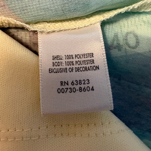 Christopher & Banks Floral V-neck Blouse Sheer Rhinestones Watercolor XL Lined - Picture 8 of 10